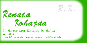 renata kohajda business card